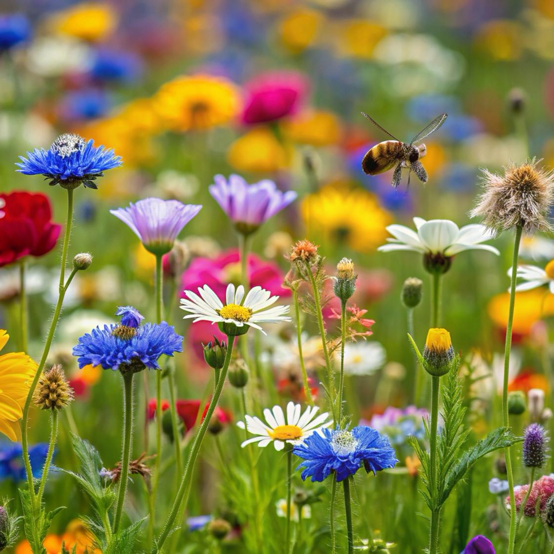 ŁĄKA KWIETNA NASIONA Express Łączka KWIATY POLNE ZIOŁA MiX KWIATÓW 20g - obrazek 3