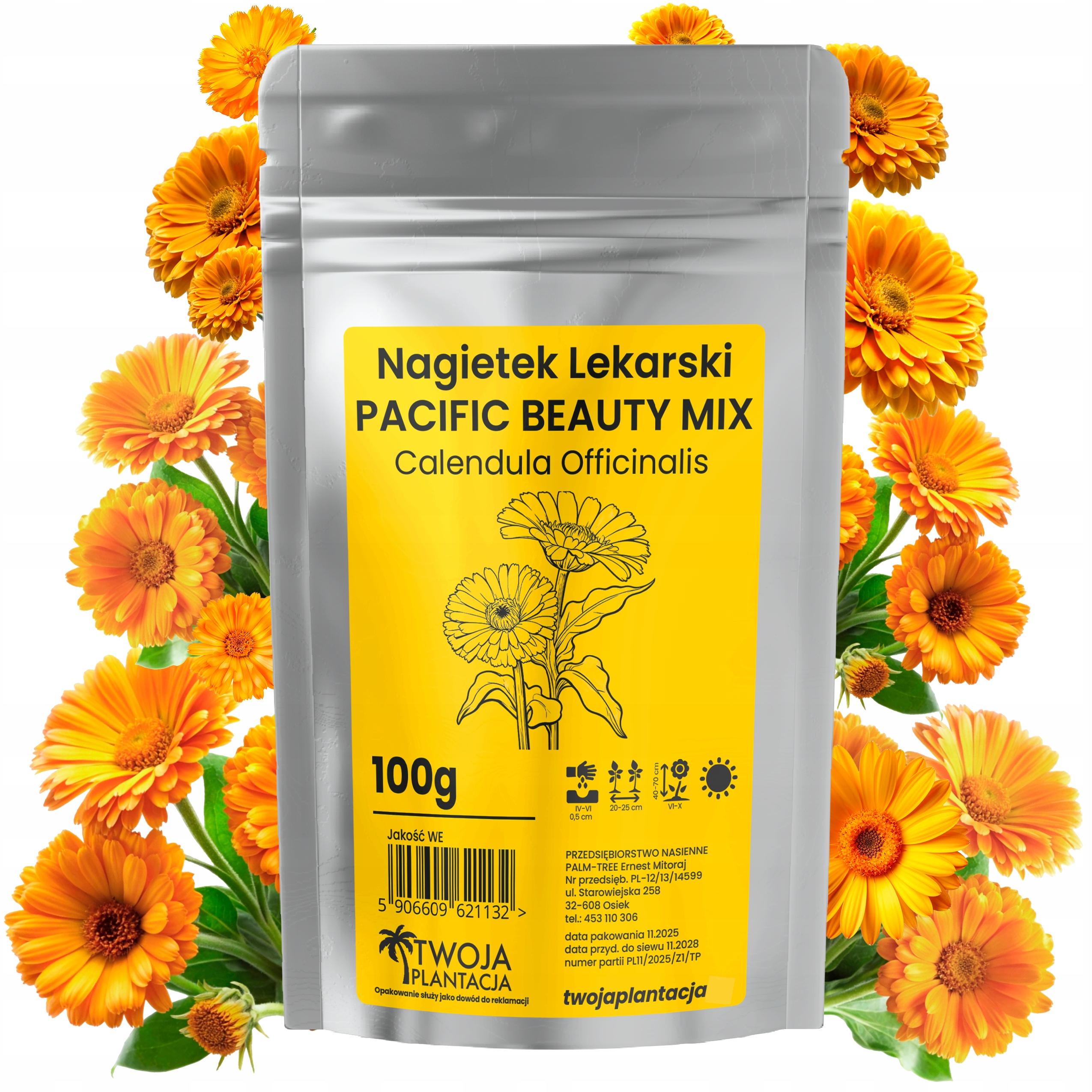 NAGIETEK lekarski Pacific Beauty Nasiona ozdobny miododajny Łąka 100g